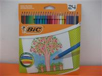 Set 24 creioane colorate BIC